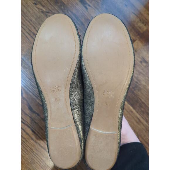 Jasper & Jeera Anthropologie Embellished Metallic Flats - Picture 4 of 4